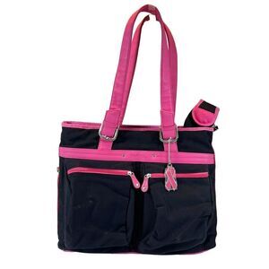 Stylish Pink and Black Laptop Bag